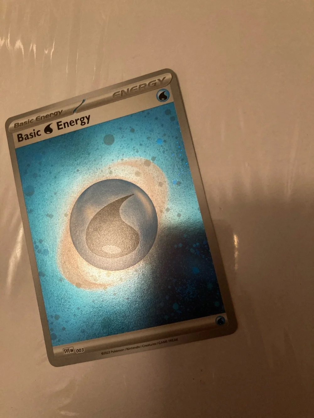 Pokemon Water Basic Energy Holo Blue Silver
